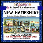 NEW HAMPSHIRE State Symbols ADAPTED BOOK for Special Education and Autism